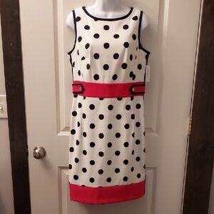 Dress Barn Pink and White Sheath Mini Dress for Wedding Guest